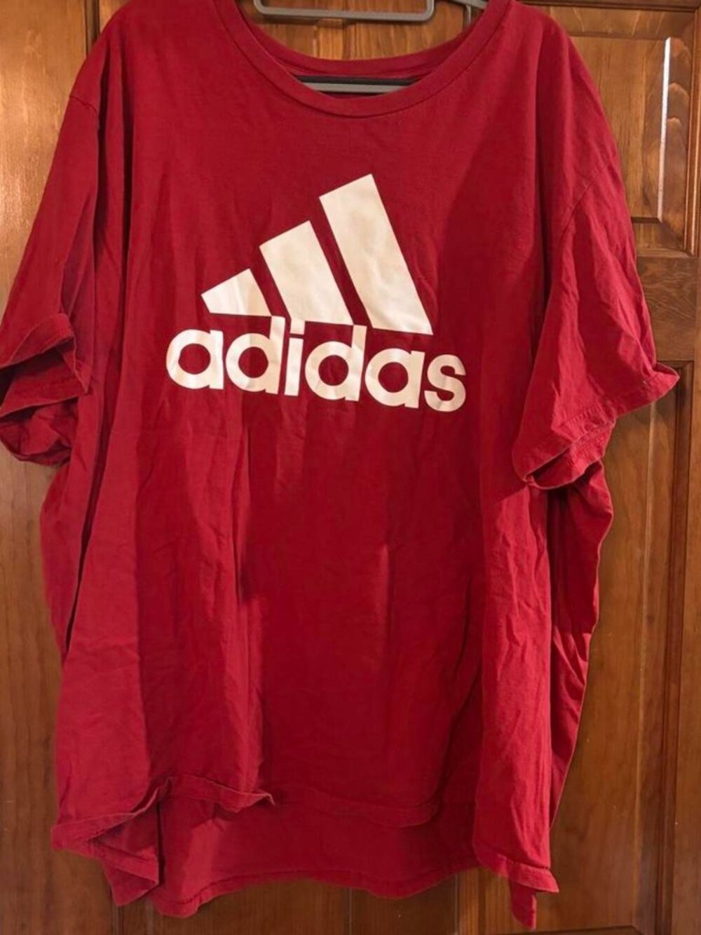 Mens 4XL Red Adidas Shirt Short Sleeve